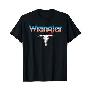 Wrangler Men T-Shirt, Black with color writing